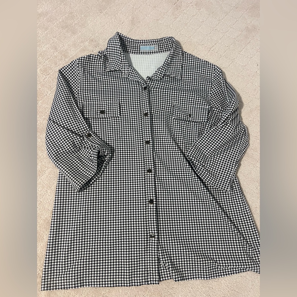 J McLaughlin Checkered Gingham Button Down - image 7